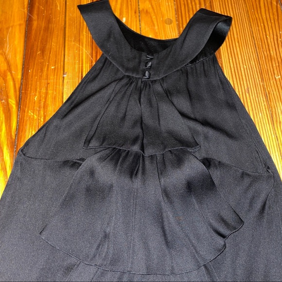 Alice + Olivia KATLYN Waterfall Back Ruffle Dress IN BLACK - Picture 8 of 13
